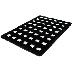 Kleine Wolke Badteppich Boxes Schwarz Weiß 60x90 cm
