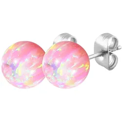 Chirurgenstahl Ohrstecker SYNTHETISCHER OPAL