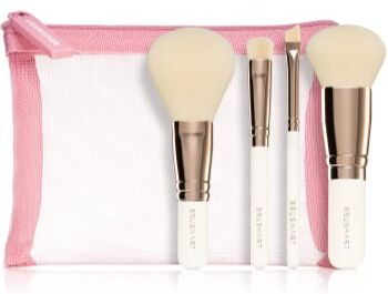 BrushArt Basic On-the-go Glam mini make-up brush set conjunto de pincéis de viagem com nécessaire mini . Basic On-the-go Glam mini make-up brush set