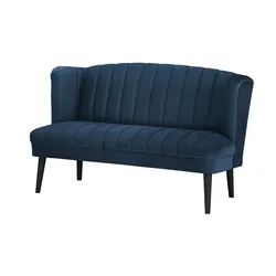 switch Küchensofa Samt  Rina ¦ blau ¦ Maße (cm): B: 180 H: 92 T: 76.0