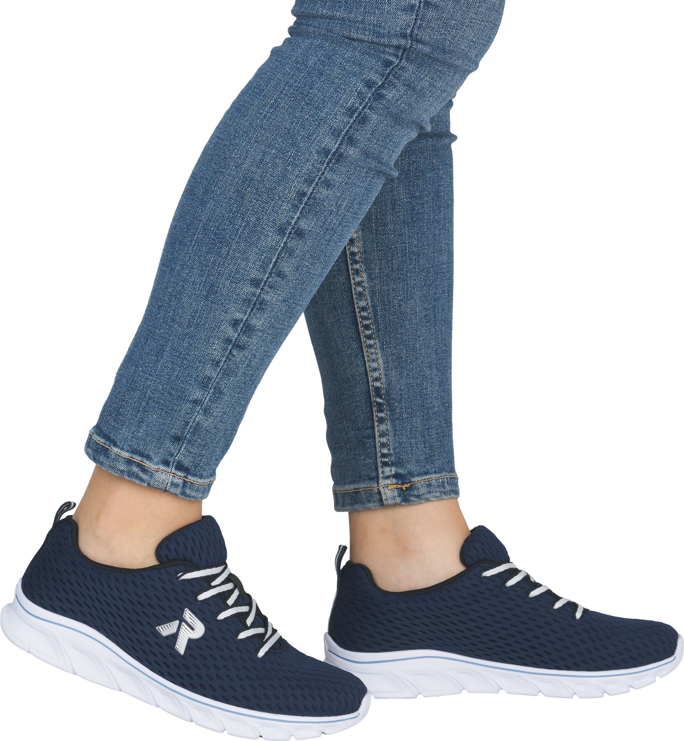 Sneaker RIEKER, Damen, Gr. 36, Textil, blau (dunkelblau), Mesh, unifarben, Schuhe Sneaker, Klassik Sneaker, Freizeitschuh, Sportschuh, Halbschuh, Leichtgewicht dunkelblau 36, Textil