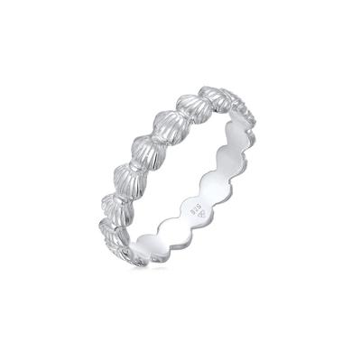 Silberring ELLI "Ring Bandring Muscheln Maritim Beach Look 925 Silber" Gr. 60, silber, Fingerringe, Damen, 60, Silber 925 (Sterlingsilber), Silberring