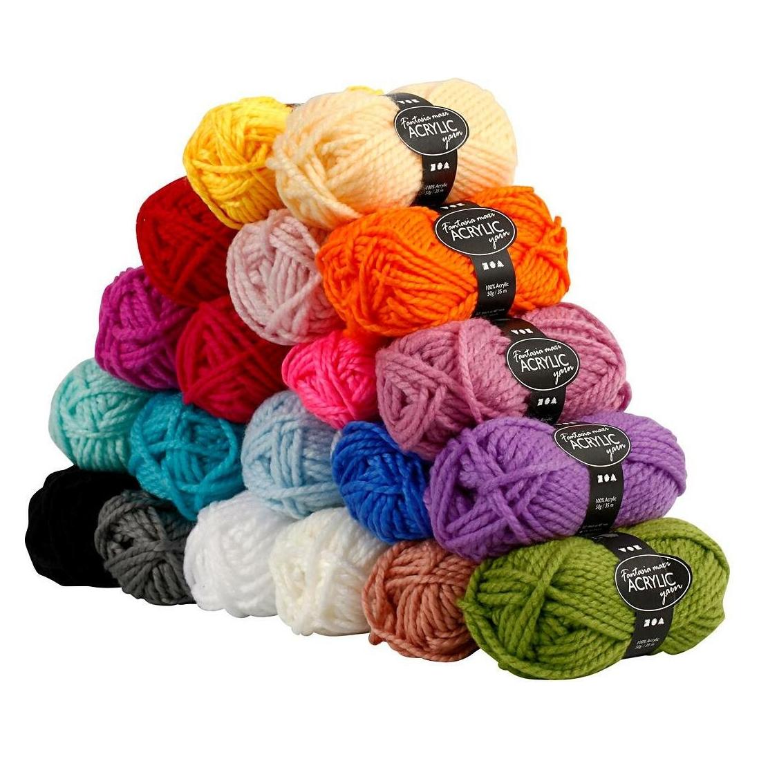 Creativ Company Acrylwolle-Set - Fantasia (35 m) (5707167156506)