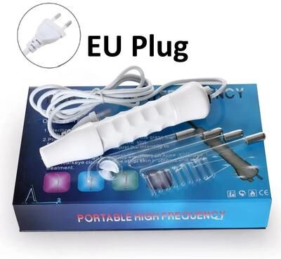 Uplift Essentials High Frequency Skin Therapy Wand Portable Handheld For Acne And Wrinkle Care eu Plug