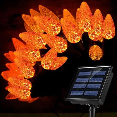 Uplift Essentials Solar Strawberry Christmas String Lights orange Light 12m 100 Lights