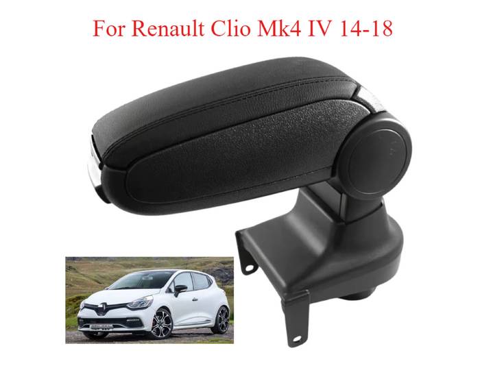 Accoudoir en cuir pour Renault Clio Mk4 IV 14-18, boîte de rangement de console centrale, accessoires d'intérieur de voiture, ajustement d'origine, LHD