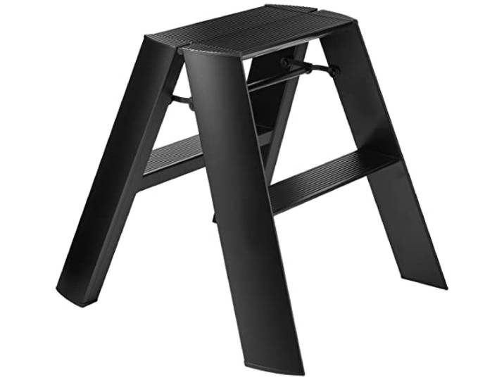 Hasegawa Ladders Lucano Tritthocker, breit 2, Schwarz