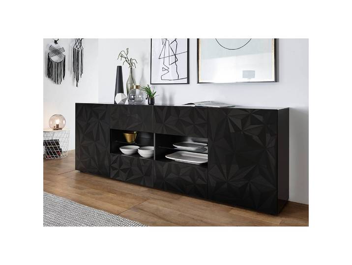 Buffet Prisma III 241 x 84 x 42cm Gris/Anthracite brillant