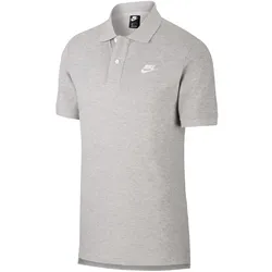 NIKE Sportswear Poloshirt Herren dk grey heather/white M