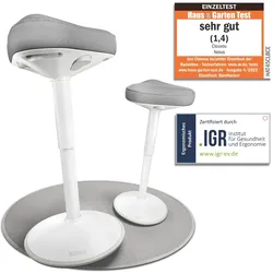 CLOUVOU Nexus, ergonomischer Sitzhocker, stufenlos höhenverstellbar, Anti-Rutsch-Standfuß, Anthrazit