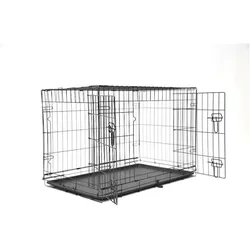 Nordic Paws Wire cage black S 63 x 44 x 50 cm - (540058526924), Gehege