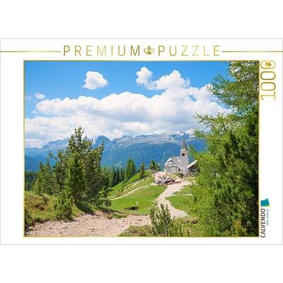 CALVENDO Puzzle Chiesa Santa Croce am Heiligkreuzkofel | 1000 Teile Lege-Größe 64x48cm Foto-Puzzle für glückliche Stunden
