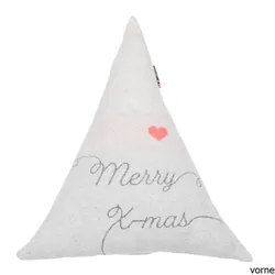 David Fussenegger Kissen gefüllt Silvretta 'Tanne/Merry X-mas' 45 x 50 cm Filz- Hellgrau #