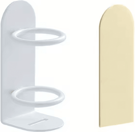 Uplift Curations Wall Mounted Iron Toothbrush Holder No Drill Bathroom Storage Rack With Drainage white