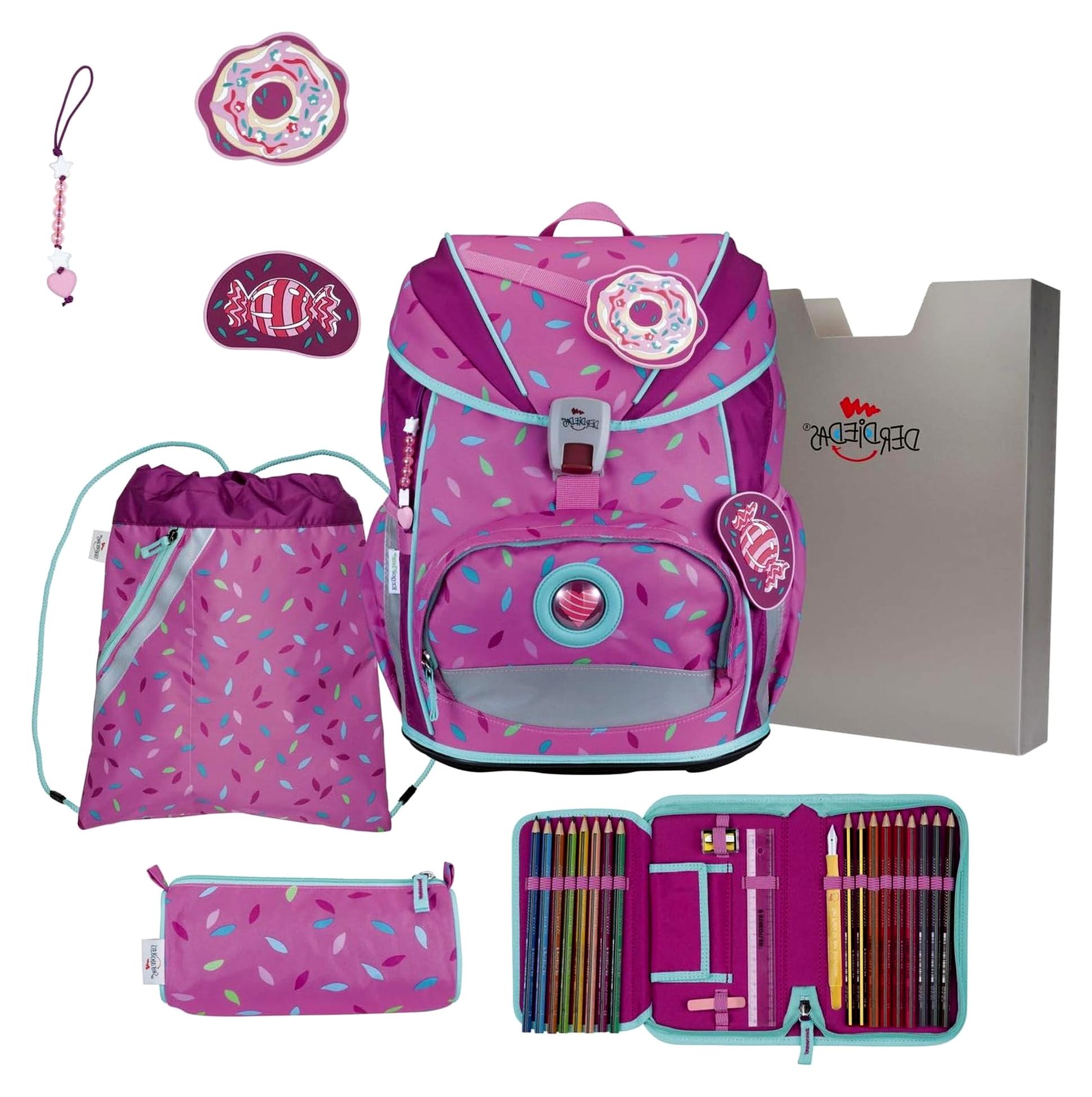 ErgoFlex Light Set 6-teilig Schulranzen Sweet Sprinkles in Pink