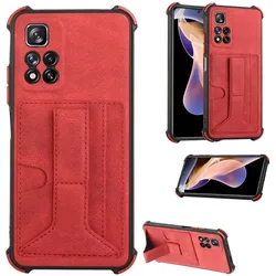 König Design Hülle Handy Schutz für Xiaomi Redmi Note 11 Pro Case Cover Bumper Etuis Halter (Xiaomi Redmi Note 11 Pro), Smartphone Hülle, Rot