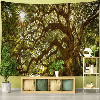 Inspire Picks Towering Forest Tapestry Bohemian Psychedelic Tree Wall Hanging 4 230x150cm