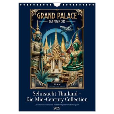 Sehnsucht Thailand - Die Mid-Century Collection (Wandkalender 2027 DIN A4 hoch), CALVENDO Monatskalender
