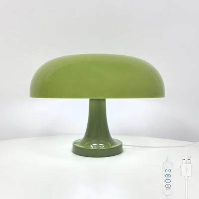 Inspired Finds Minimalist Modern Orange Mushroom Table Lamp Danish Designer Style blackish Green