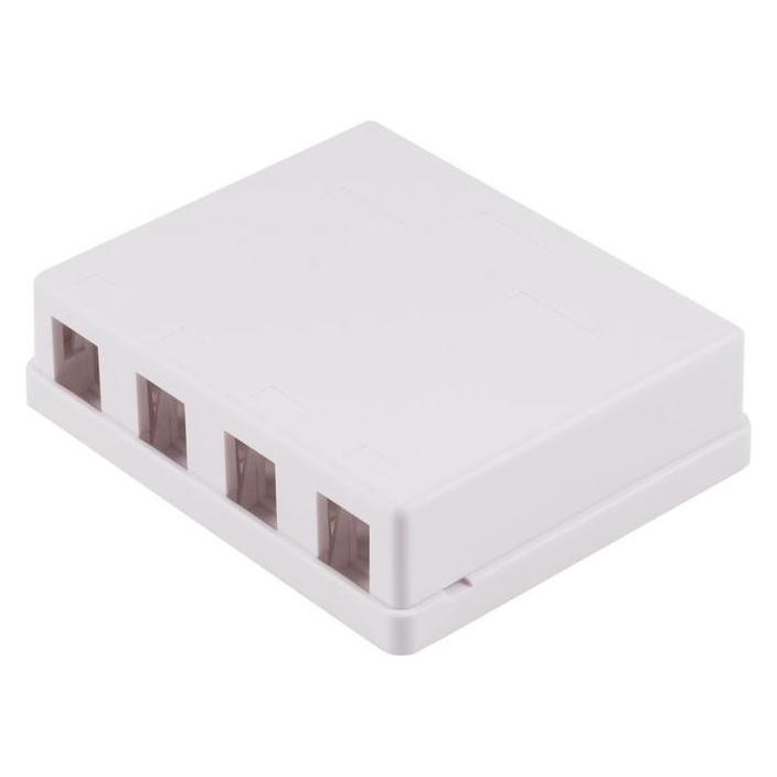 S-Conn Keystone Anschlussbox 4-fach weiss (Keystone Modul) (08-10117)
