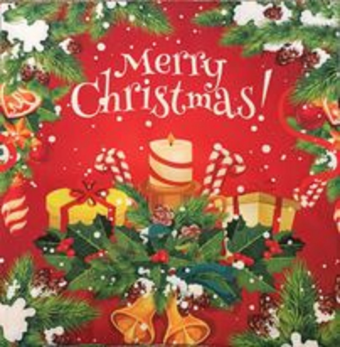 Kussenhoes Merry Christmas Kerstthema
