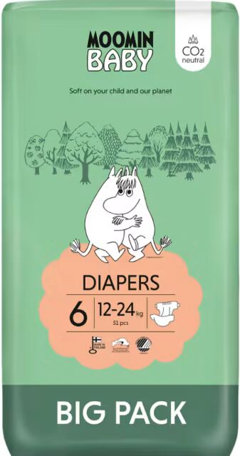 Muumi Baby Moomin Baby T6 12-24kg 51 fraldas