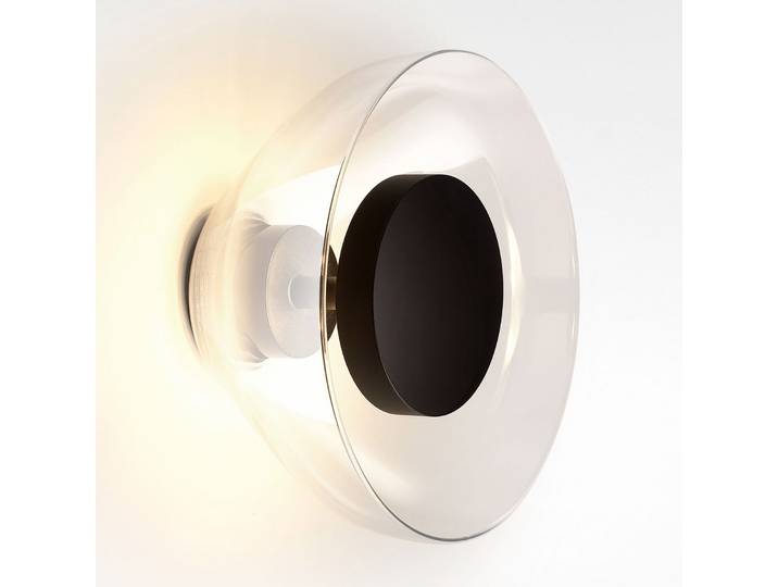 Applique murale LED Aura, Ø 18 cm, transparente - MARSET - Salon / séjour - Design - Verre - Rond