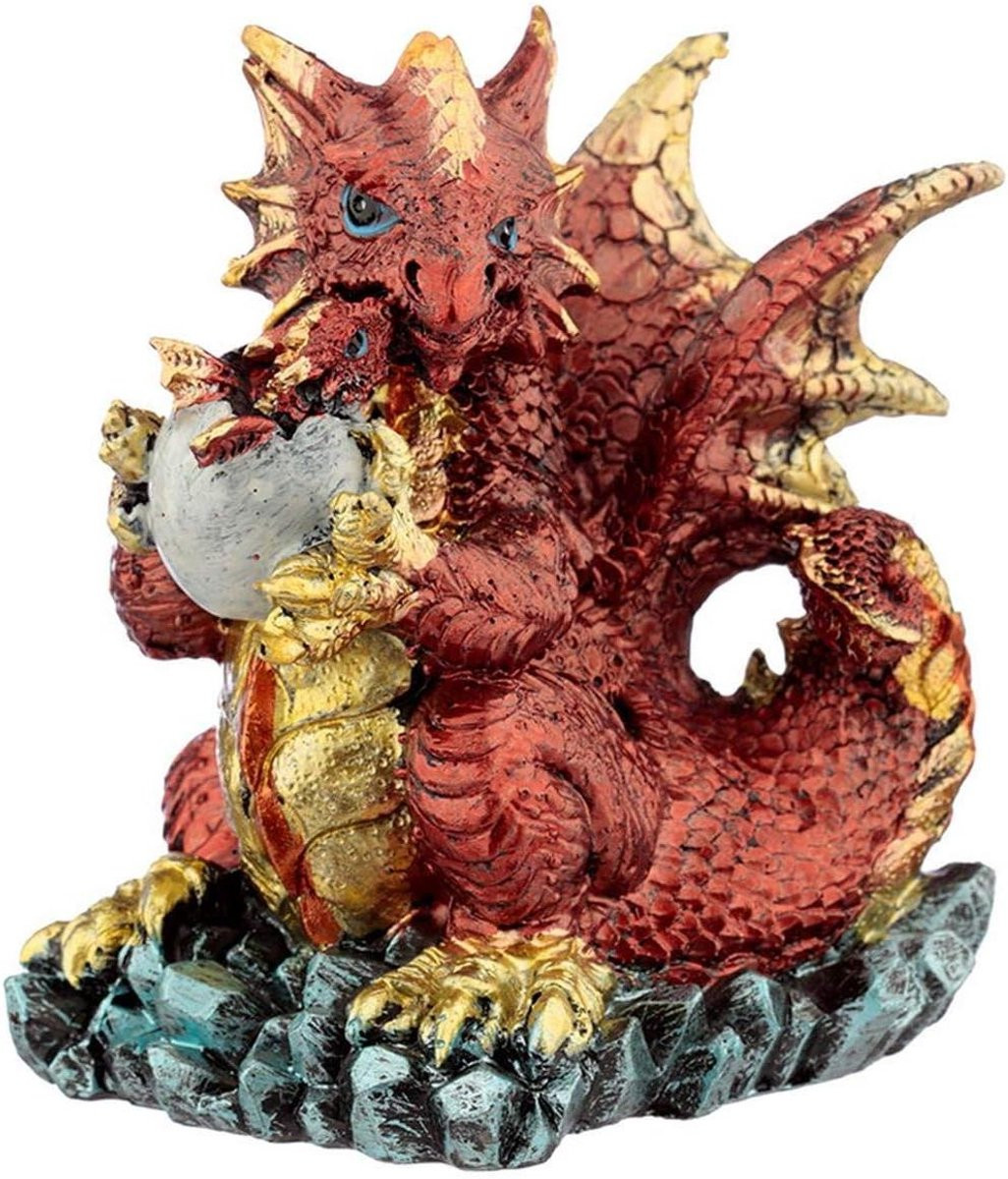 Multicolor Draken Beeldje Fantasie Figuur Decoratie Hoogte: 11 cm
