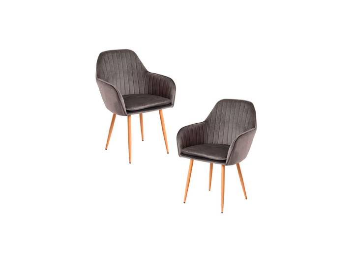 2er Set Stühle Chic - Gris dunkel