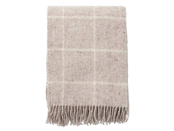 Klippan Yllefabrik Plaid en laine Vinga Beige