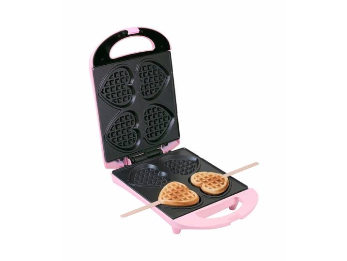 Bestron DSW271P Herzwaffelautomat – Waffeleisen/Brezeleisen – pink
