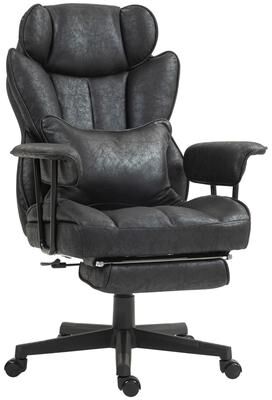 DEVERA Big and Tall Office Chair, Reclining Executive Chair, Microfiber Computer Desk Chair