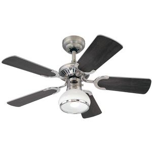 Westinghouse Deckenventilator Princess Radiance II, 72415, mit Beleuchtung, Flügelfarbe weiß / wenge, Ø 90cm