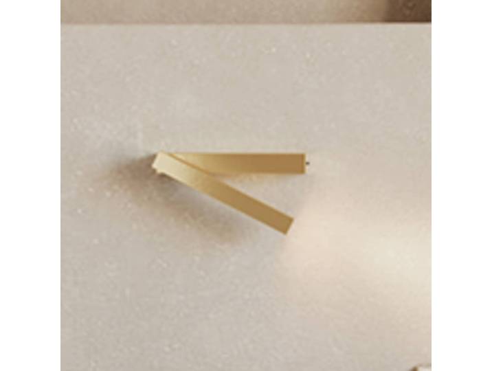 LEDS-C4 Wandleuchte Hall Slim, messing / gold, für Wohn- / Esszimmer, Aluminium, Wandlampe