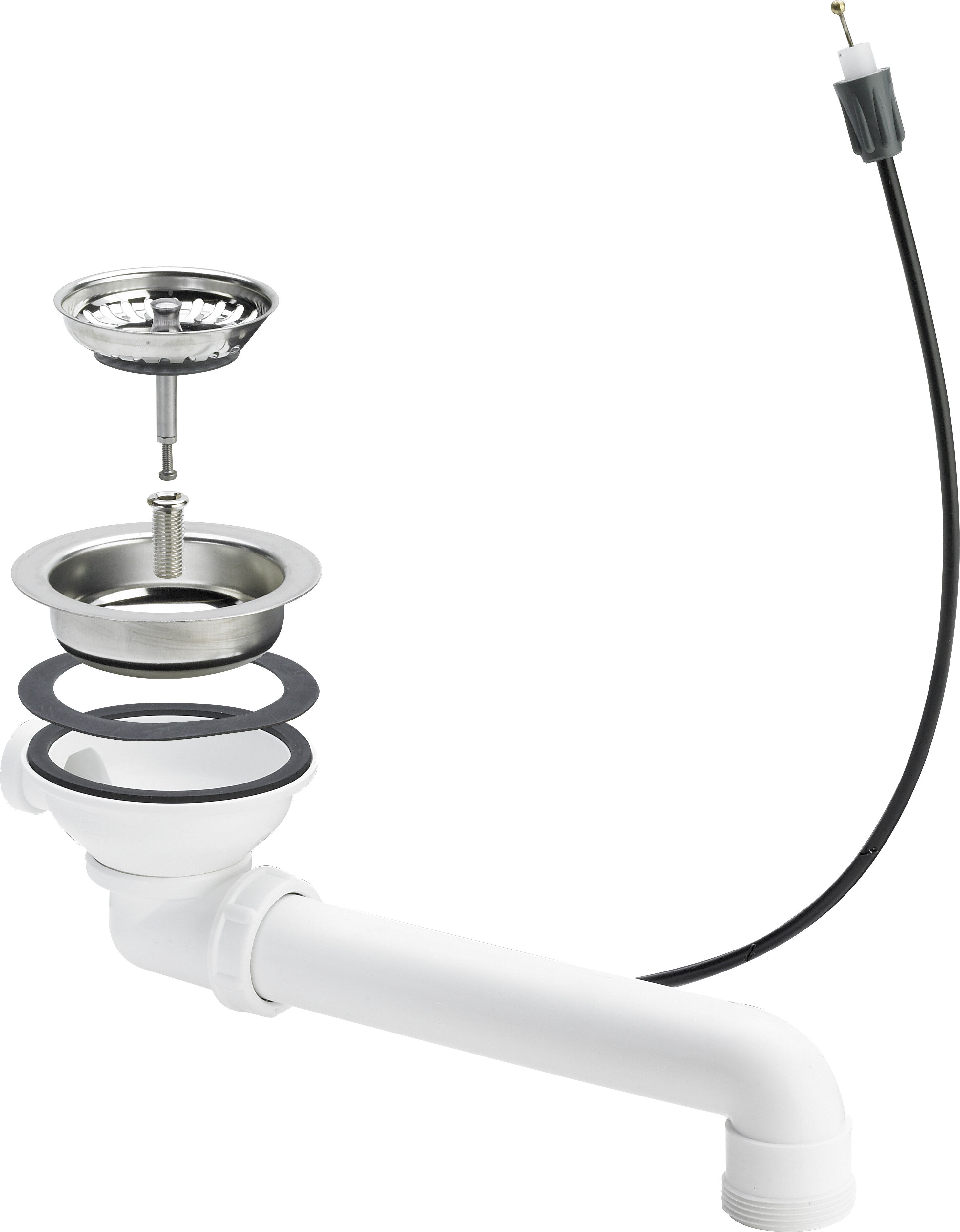 Viega vidange match0 578893 G 2000 2000 / 2, plastique blanc, avec 2000 câble Bowden