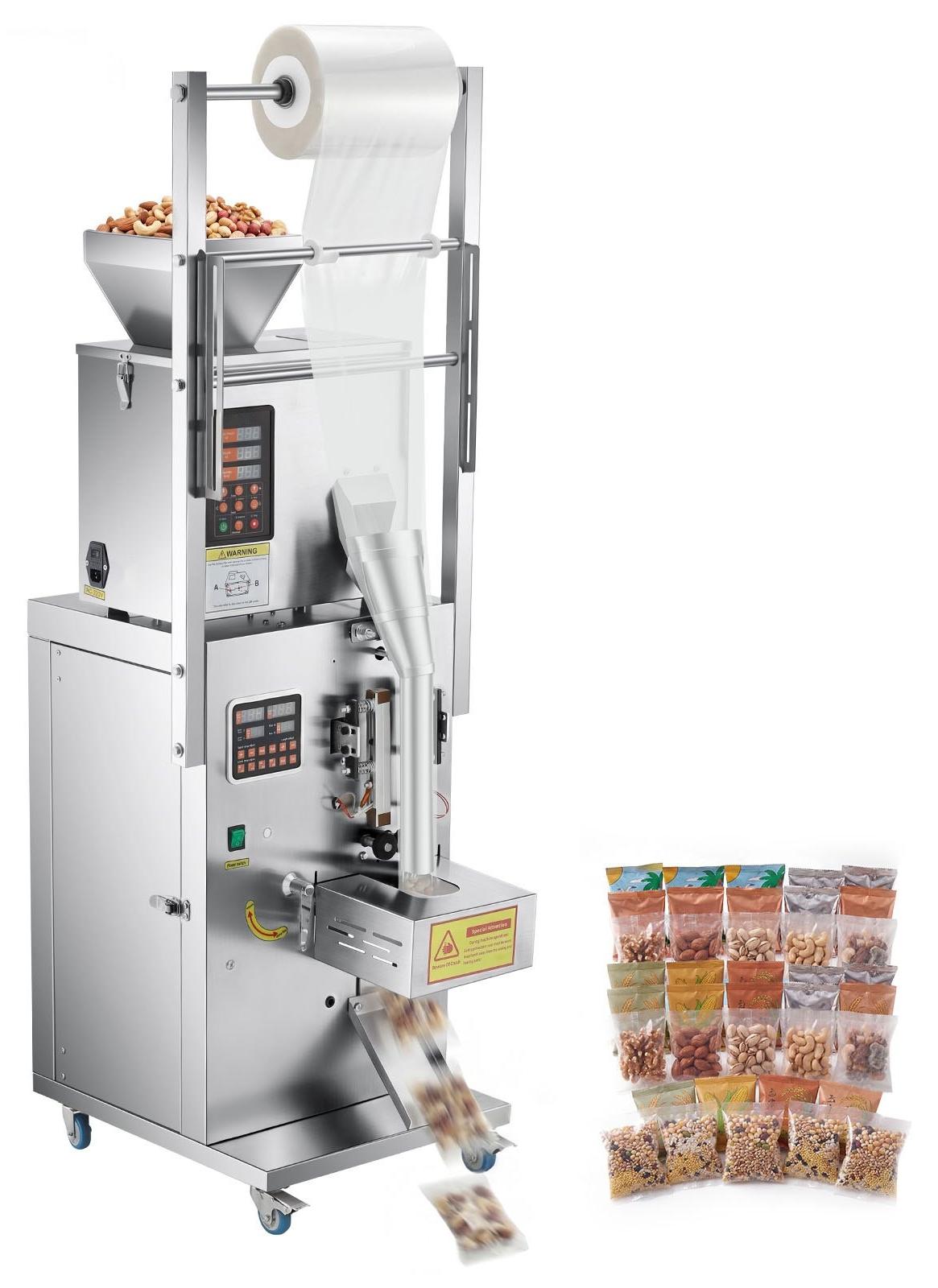 Pulverfüllmaschine - Vollautomatische Abfüll- und Verpackungsmaschine - 1-99,9 g - Intelligentes Wiegen - Edelstahl - Bodenaufstellung - Für Nüsse, Samen, Kaffeebohnen, Getreide und Gewürze