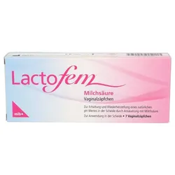 LACTOFEM Milchsäure Vaginalzäpfchen 7 St