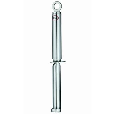 Entkerner RÖSLE, silber (edelstahlfarben), L:22,5cm, Edelstahl 18/10, Entkerner, zum Entfernen von Kernhäusern bei Obst, spülmaschinengeeignet