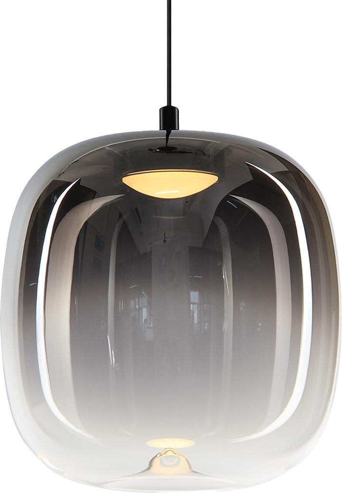 Eko-Light VASO 2 gerookte glazen hanglamp met LED-verlichting