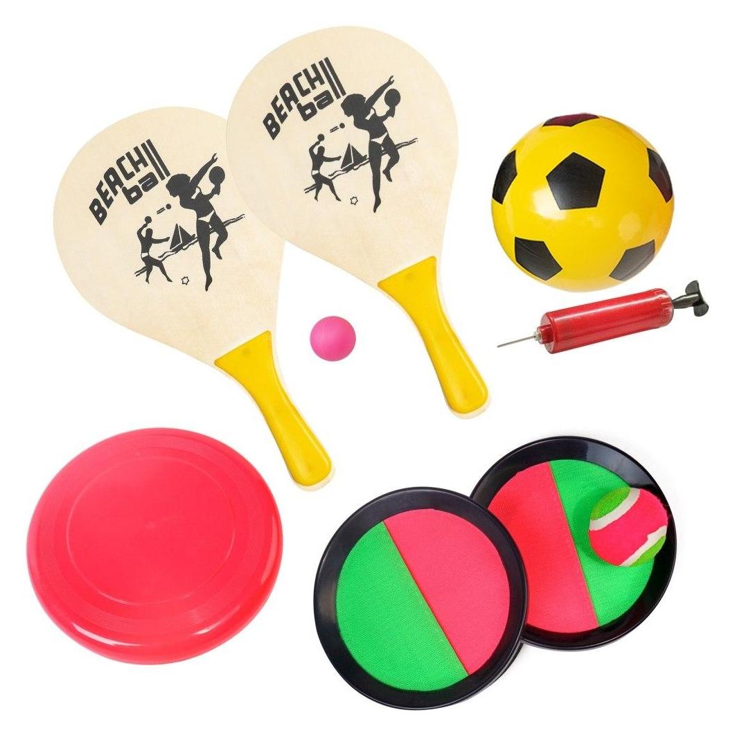 Master Familien-Gartenspiel-Set: Frisbee, Schläger, Fangball - 4-teilig (2 - 4 Spieler) (70391844)