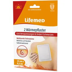 Lifemed Wärmepflaster 9,5 cm x 13 cm, weiß, 2er Pack 12 x 2 = 24 Stück