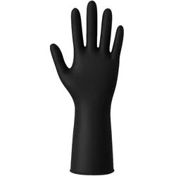 HYGOSTAR Nitrilhandschuhe Safe Super Stretch Premium Schwarz Gr. 7/S puderfrei 100 Stück