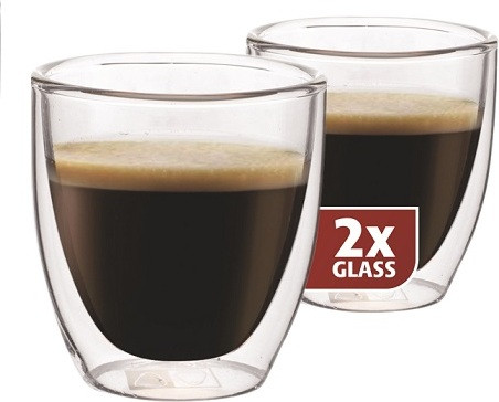Maxxo Dubbelwandige espressobekers, set van 2