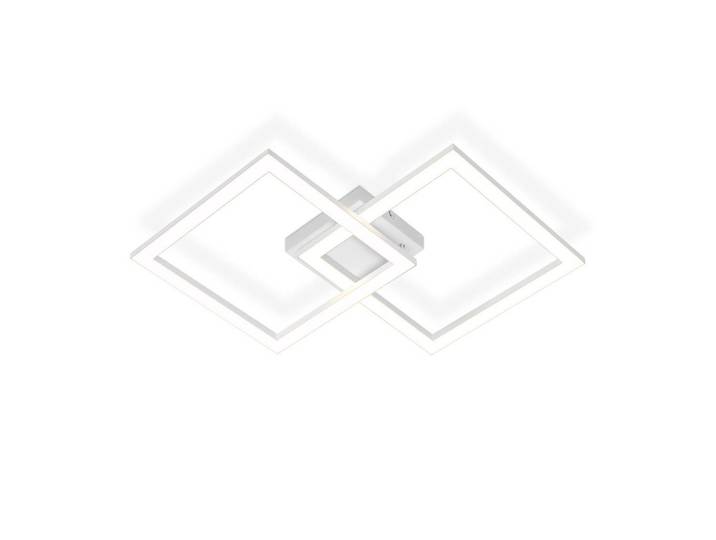 Nettlife Led-Deckenleuchte Görlitz 46.1/46.1/5.8 cm, Weiß, Metall, LED integrated, 46.1x5.8x46.1 cm, Lampen & Leuchten, LED Beleuchtung, LED-Deckenleuchten