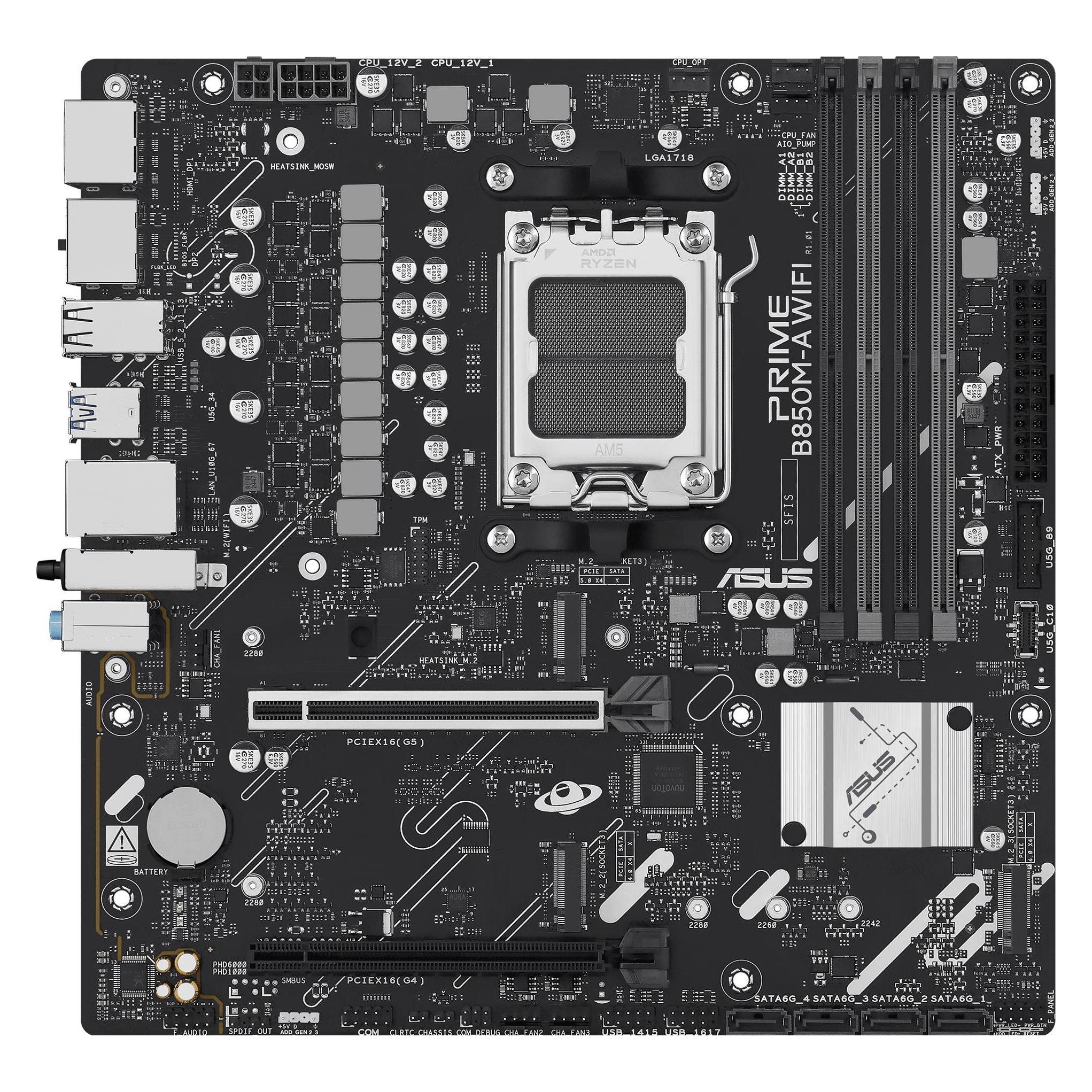 ASUS PRIME B850M-A WIFI (AM5, AMD B850, mATX) (90MB1LN0-M0EAY0)