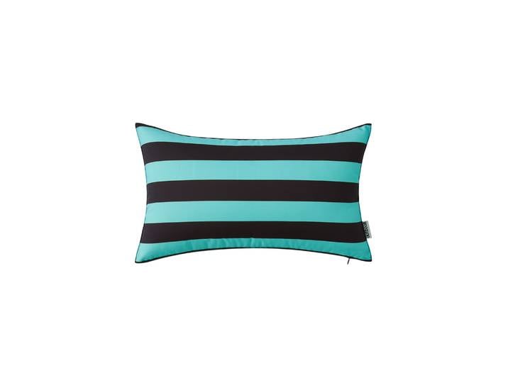 Outdoorkissen SILAS türkis/schwarz 50 x 30 cm