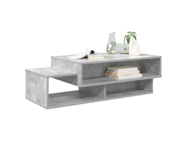KTHLBRH Couchtisch Grau Beton 105 x 50 x 32,5 cm Mehrschichtiges Holz, 3 Ebenen, langlebig, pflegeleicht, Verwendung im Innenbereich
