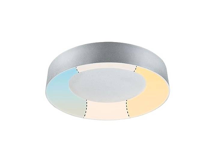 Paulmann 71095 Plafonnier LED Casca IP44 White Switch 2300lm 230V 25W Noir Alu rond Métal\, plastique 3000 K