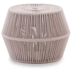 Gartenhocker Bosa Ø 60 cm Rope Grau Taupe