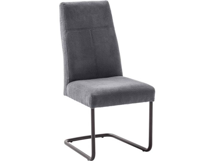 Carryhome Schwingstuhl, Anthrazit, Textil, Kufe, 50x102x63 cm, Stoffauswahl, Esszimmer, Stuhl, Schwingstuhl